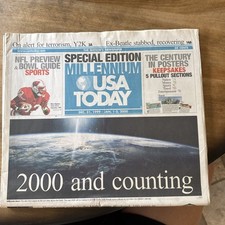 USA TODAY Special Edition Millennium Y2K  January 1-2, 2000 Newspaper picture