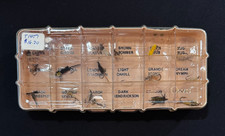 Vintage Orvis Terrestrial Fly Selection Box With 24 Flies - 1970s Trout Fishing picture