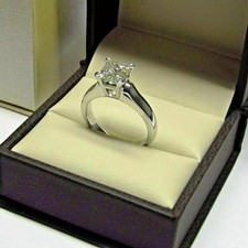 2 Ct Princess Cut Solitaire Diamond 14K White Gold Finish Engagement Ring Size 7 picture
