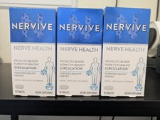 3 New Nervive Nerve Health, With Vitamin B- 30 Tablets Each Box Exp. 06/2027+ picture