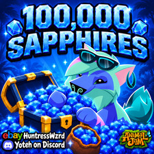 AJPW | 100,000 Sapphires | Fast Delivery | 100% Trusted | Animal Jam Play Wild picture