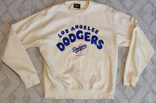 Los Angeles Dodgers Peace Collective Bubble Letter Ivory Crewneck Sweatshirt LRG picture