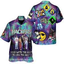 Hackers Movie 1995 8211 Hawaiian Shirt 8211 Owl Ohh_h3c_72 picture