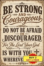 Scripture Quote Christian Faith Home Blessing Metal Tin Sign picture