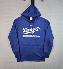 NIKE Los Angeles Dodgers Hoodie Medium Mens Blue White MLB 2023 Post Season picture