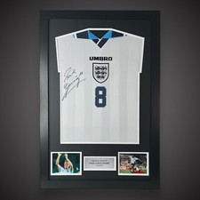 Paul Gascoigne Hand Signed And Framed England Football Shirt With COA £299 picture
