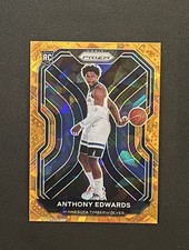 2020-21 Panini Prizm Anthony Edwards Rookie #258 Orange Cracked Ice 🔥🔥 picture