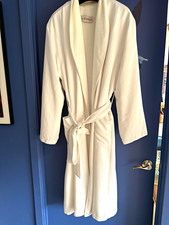 The RobeWorks White Fleece Bathrobe XL Shawl Collar Belted Tie Long Sleeve picture