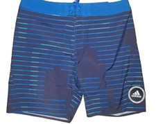 NWT Adidas Mens Swim Shorts Melbour Tech CL HA0366 Black/Blue Size 36
