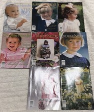 Vintage Creative Needle Magazine Lot of 8 1990s Heirloom Sewing Smocking Pattern picture