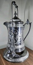 Antique Reed & Barton Victorian Silver Plated Tilting Pitcher - Beautiful patina picture