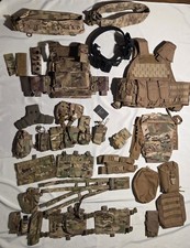 Airsoft Gear Lot Coyote Multicam Plate Carriers, Rigs & Pouches. picture
