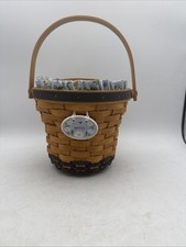 VTG Longaberger 1999 May Series Daisy Basket W/ Fabric Liner & Plastic Protector picture