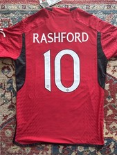 Adidas Men’s Manchester United 23/24 Authentic Home Jersey Marcus Rashford Sz L picture