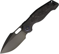 Kunwu Knives Gringo Verta Lock DLC CF Folding Knife picture