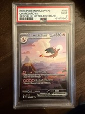 CHARIZARD EX PSA 9 2023 POKEMON MEW EN #199/165 SPECIAL ILLUSTRATION RARE SIR 99 picture