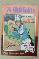 1975 Topps - '74 Highlights Hank Aaron #1 picture