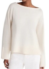 Madewell Wide-Cuff Boatneck Sweater in Merino Wool~Size S~Winter White NWT L3 29 picture
