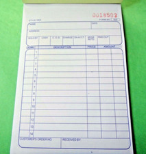 New Sales Order Book Receipt Invoice Duplicate 50 sets Form Carbonless US Seller picture