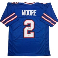 Autographed/Signed D.J. DJ Moore Buffalo Blue Football Jersey PSA/DNA COA picture