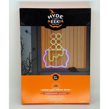Hyde and EEK Boutique Halloween Animated LED Neon Cauldron Sign 18.25 Inch picture