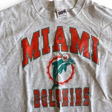 Vintage 90’s Miami Dolphins grey cotton t-shirt reprint VK16326 picture