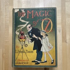Vtg 1920 THE MAGIC OF OZ L. Frank Baum Hardcover REILLY & LEE All 12 Color Plate picture