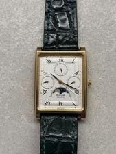 Rare vintage tank Bulova T1 moon phase triple calendar quartz picture