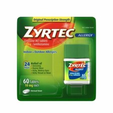 Lot of 15 Zyrtec Allergy Relief 10mg Tablets - 60 Count picture