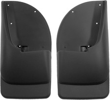 Rear Set of 2 Truck Mud Guards for 1999-2010 Ford F-250/F-350 Black picture
