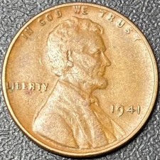 1941 Lincoln Wheat Cent • Fine to Extra Fine (XF) • Philadelphia Mint • Semi-Key picture