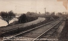 RPPC Heuvelton New York Adirondacks Railroad Train Tracks Photo Vtg Postcard 15A picture