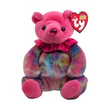 Ty Beanie Babies Happy Birthday With Neck Ruffle Bear -January- MWMT picture