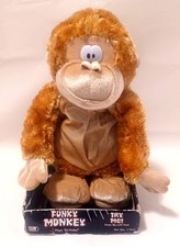 Gemmy Funky Monkey Dancing Animated Musical Plush Plays Birthday Song 1968 Works picture