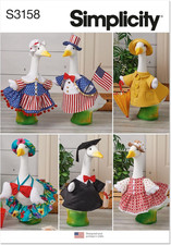 Simplicity S3158 Sewing Pattern Summer Clothes Lawn Porch Geese Outfit picture