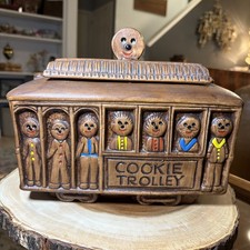 EUC VTG Treasure Craft Cookie Jar “Cookie Trolley” 1960's MIUSA COLLECTORS ITEM￼ picture