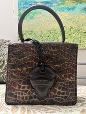 Loewe Barcelona Leather Crocodile Shoulder Bag - No Additional Strap picture