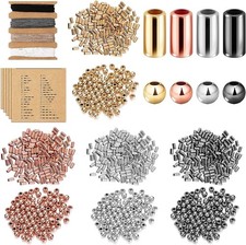 DIY Morse Code Bracelet Making Kit, 800 round and 800 Long Tube Spacer Beads Han picture