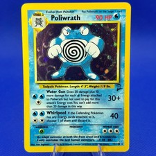 POLIWRATH 15/130 Base Set 2 Rare HOLO Pokemon Heavily Played picture