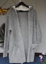 Almost Famous Hooded Open Front Cardigan XL Grey picture