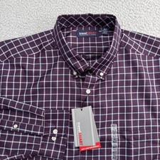 TravelSmart Dress Casual Shirt Mens XL Tall XLT L/S Plaid Roundtree Yorke picture