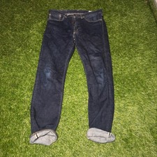 OrSlow ST107 Ivy Fit Slim Selvedge Jeans Indigo Made in Japan Mens Size S M 2 picture