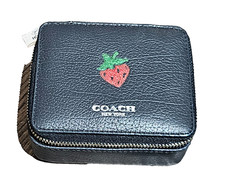 Coach RARE VHTF Strawberry Navy Jewelry Box NWT picture
