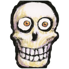 RSVP Skeleton Skull with Wide Die Cut Eyes Funny Juvenile Halloween Card for Boy picture