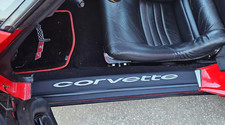1978-1982 C3 CORVETTE DOOR SILLS TEXTURED BLACK POWDERCOAT W/BRUSHED STAINLESS picture