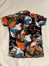 Reason Clothing Dragon & Tiger AOP Button-Up Shirt Sz Medium – Streetwear Japan picture