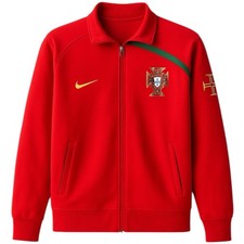 2008 PORTUGAL TEAM TRAINING/TRAVEL SOCCER FOOTBALL COTTON NIKE ZIP JACKET SZ XL picture
