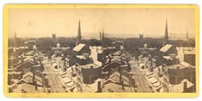 CONNECTICUT STEREOVIEW - New Haven - Chapel Street - Whitney 1860s SCARCE picture