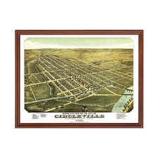 Old Map of Circleville, OH 1876 - Vintage Circleville Ohio A picture