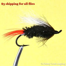 6-Pack Silver Butt Skunk Streamer Fly, Fly Fishing Wet Fly  picture